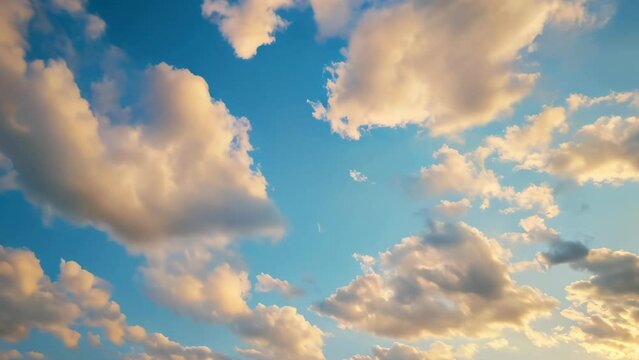 White clouds float against a blue sky, reflecting calm weather conditions.
