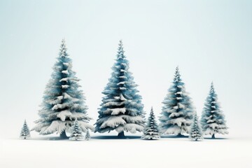 3D Christmas tree on white background