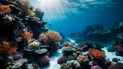 Fototapeta na wymiar Oceanic Oasis: Coral Gardens Creating a Spectacular Undersea Paradise