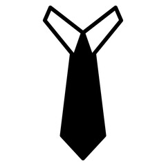 Tie solid glyph icon