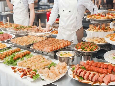 catering food buffet