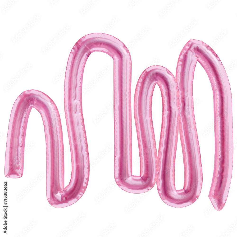 Poster abstract shape 3d isolated element, inflated balloon glossy material
