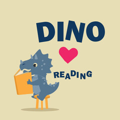 Cute dinosaur vector design Printable art