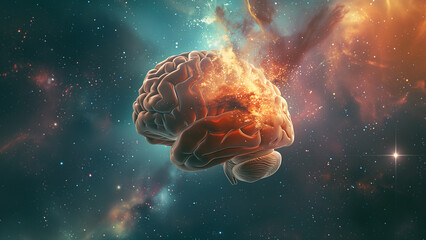 Mysteries of the Mind: The Universe Within a Human Brain - obrazy, fototapety, plakaty