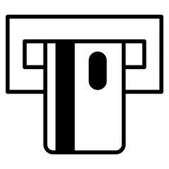 Atm Card solid glyph icon