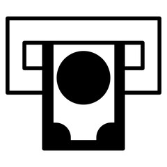 Atm solid glyph icon