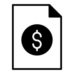 Document File solid glyph icon