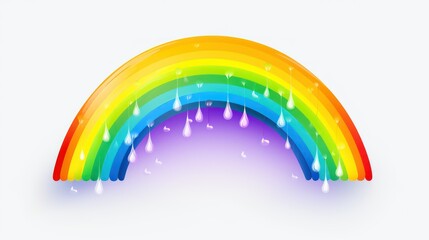 rainbow in the white background