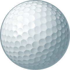 A golf ball cartoon sports icon illustration