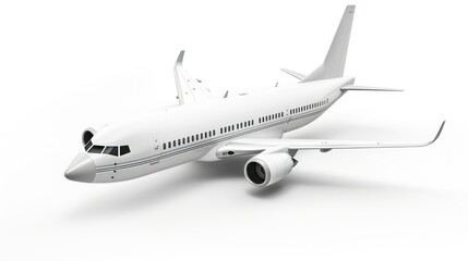 airplane on the white background