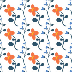 Free vector watercolor winter flowers pattern .