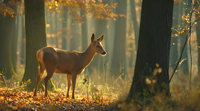 Deer In The Forest, a rare sight