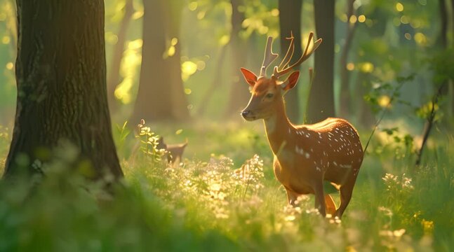 Deer In The Forest, a rare sight