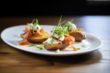 potato skins with sour cream and chives