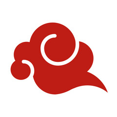 Big single red cloud vector