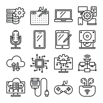 computer and hardware icon vector