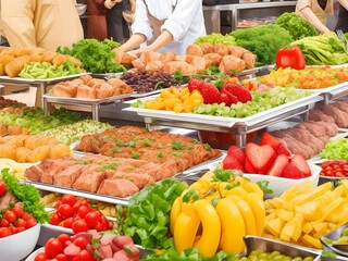 Obraz premium shopping in the supermarket
