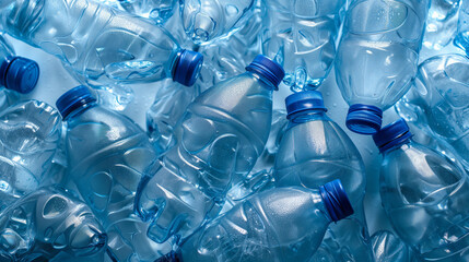 Plastic bottle blue colour, background, environmental pollution disposal problem