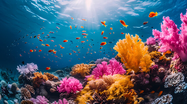coral reef in sea © Tri_Graphic_Art