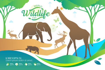World Wildlife Day Logo design template, March 3