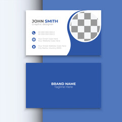 Vector clean style modern business card template
