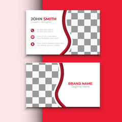 Vector clean style modern business card template
