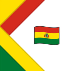 Bolivia Flag Abstract Background Design Template. Bolivia Independence Day Banner Social Media Post. Bolivia Illustration