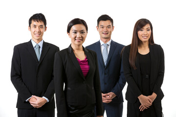 Group of Asian business people.