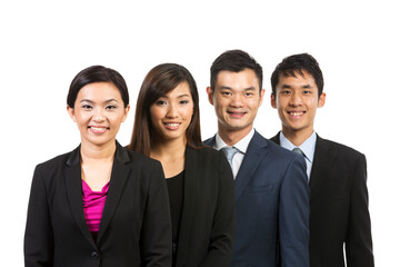 Group of Asian business people.