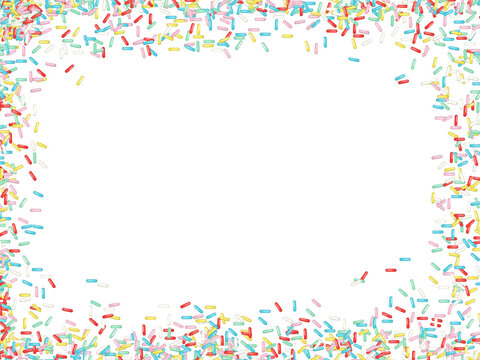 Sprinkle with Grains of Desserts Frame Rectangle