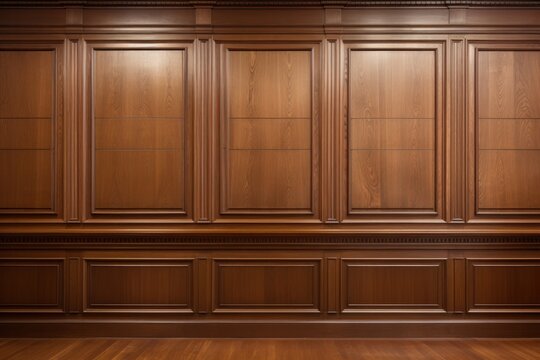 Luxury wood paneling background or texture. highly crafted classic