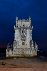 Belem Tower At Night In Lisbon