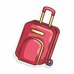 suitcase cartoon doodle illustration art