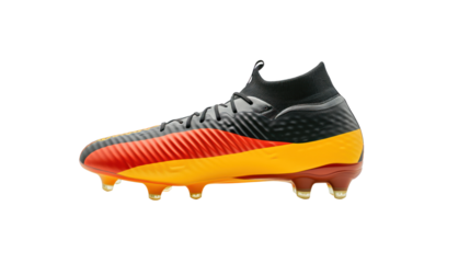 german football boot product mockup, transparent background