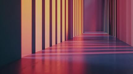 Abstract light shining on the walkway background