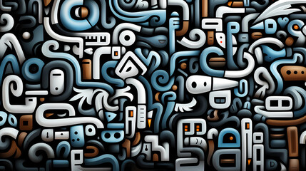 Abstract seamless doodle background, artistic background