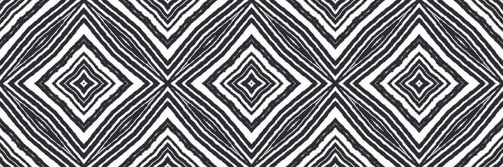 Striped hand drawn seamless pattern. Black - obrazy, fototapety, plakaty