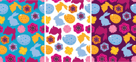 Lettering  about Easter for flyer and print design. Vector illustration. Templates for banners, posters, greeting postcards. 100% vector file