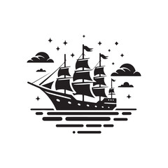 Yachting Wonders: A Collection of Boat Silhouettes Showcasing the Wonders of Yachting Excellence - Transportation Silhouette - Ship Vector - Yacht Silhouette
