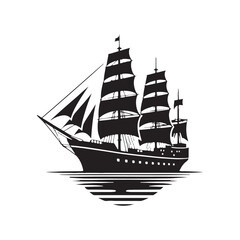 Nautical Tranquility: A Vast Collection of Boat Silhouettes Capturing the Essence of Maritime Elegance - Transportation Silhouette - Ship Vector - Yacht Silhouette
