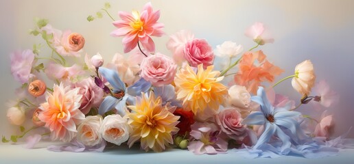 Fototapeta na wymiar beautiful and elegant flowers background