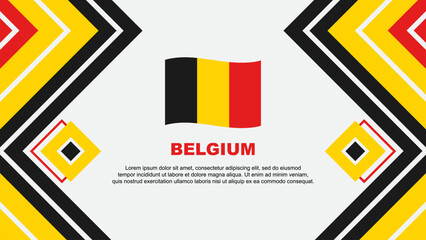 Belgium Flag Abstract Background Design Template. Belgium Independence Day Banner Wallpaper Vector Illustration. Belgium Design