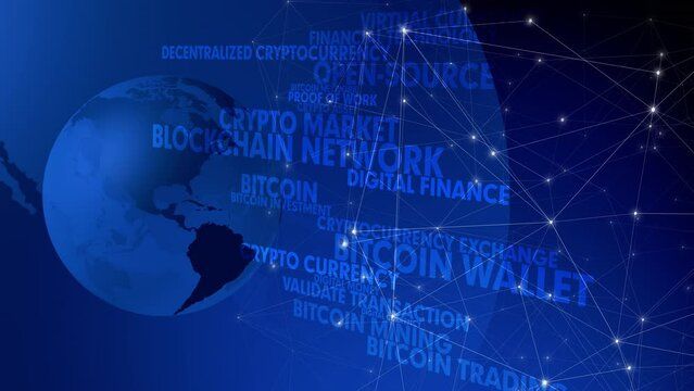 Digital finance bitcoin and world globe rise of crypto market and future of digital money on world stage revolutionizing global finance