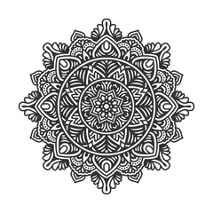 Circular pattern mandala art decoration elements