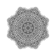 Circular pattern mandala art decoration elements