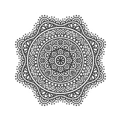 Circular pattern mandala art decoration elements