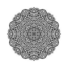 Circular pattern mandala art decoration elements