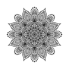 Circular pattern mandala art decoration elements