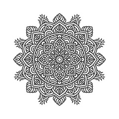Circular pattern mandala art decoration elements