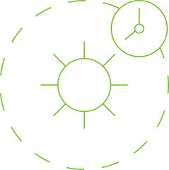 Day Length Thin Line Icon
